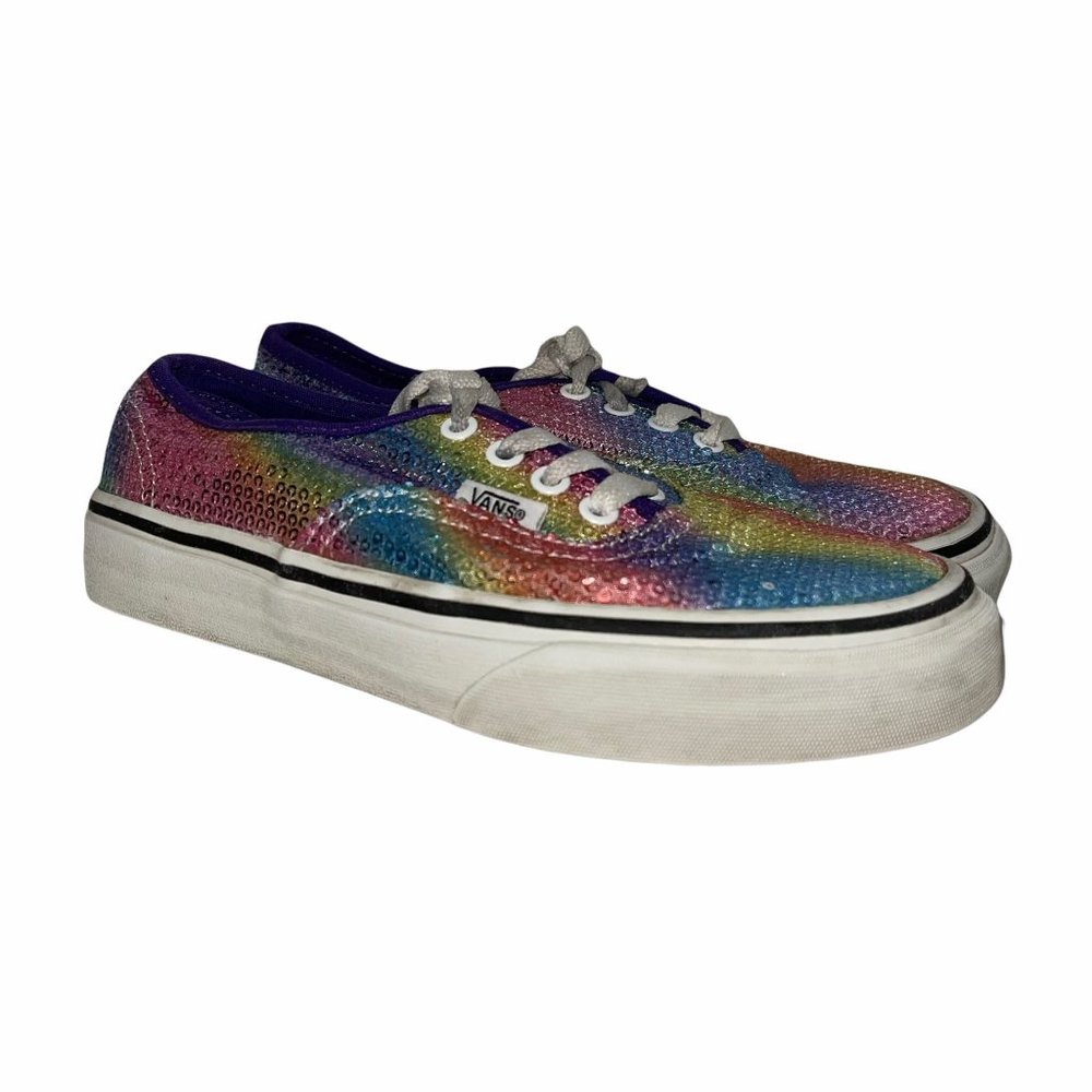 Vans Rainbow Sequin Fun Embellished Sneakers 2.5